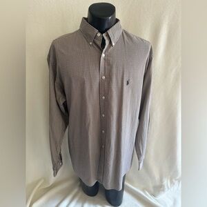 Polo Ralph Lauren Shirt Men’s 18x36-37 Yarmouth 100% Cotton Pinpoint Oxford
